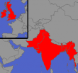 Britische Inseln und Britisch-Indien in Mercatorprojektion