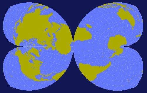 Zwei Stab-Werner-Projektionen jeweils bis zum Äquator