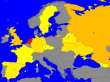 Europakarte der italienischen Zensurliste