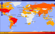 Weltkarte meines Spamfilters