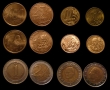Euromünzen  aus Belgien, Spanien und Italien, eine Türkische Lira und 35 Centavos aus Brasilien, jeweils Bild- und Wertseite